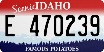 ID license plate E470239