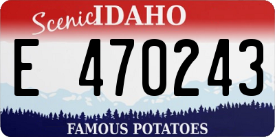 ID license plate E470243