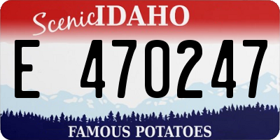 ID license plate E470247