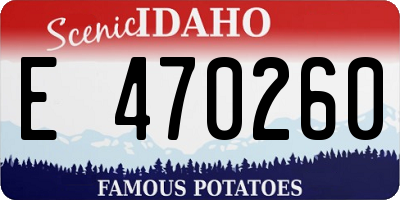 ID license plate E470260
