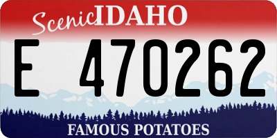 ID license plate E470262