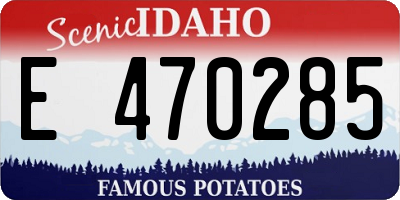 ID license plate E470285