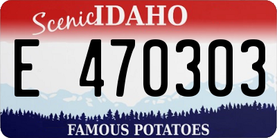 ID license plate E470303