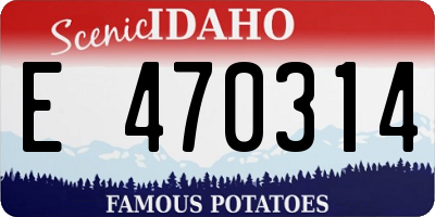 ID license plate E470314
