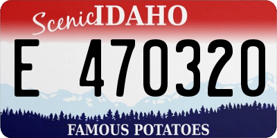 ID license plate E470320