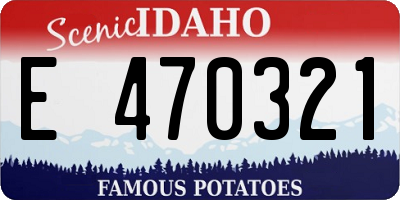 ID license plate E470321
