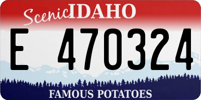 ID license plate E470324