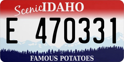 ID license plate E470331