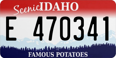 ID license plate E470341
