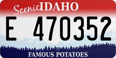 ID license plate E470352