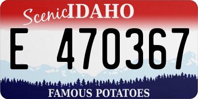 ID license plate E470367