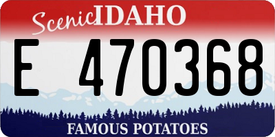 ID license plate E470368
