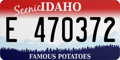ID license plate E470372