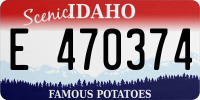 ID license plate E470374