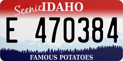ID license plate E470384
