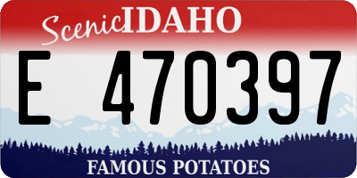 ID license plate E470397