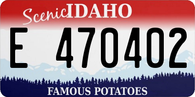 ID license plate E470402