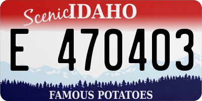 ID license plate E470403