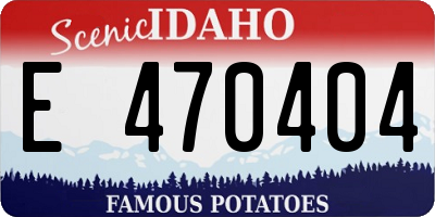 ID license plate E470404
