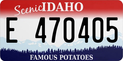 ID license plate E470405