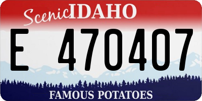 ID license plate E470407