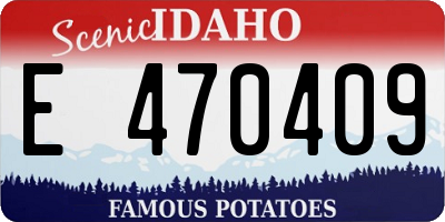 ID license plate E470409