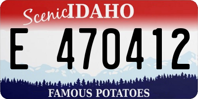 ID license plate E470412