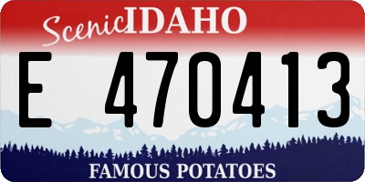 ID license plate E470413
