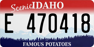 ID license plate E470418
