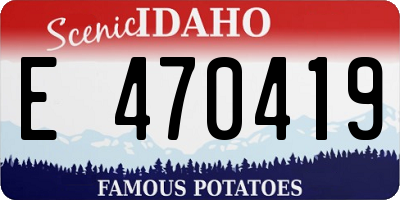 ID license plate E470419