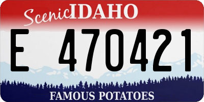 ID license plate E470421