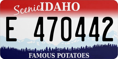ID license plate E470442