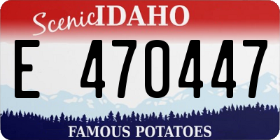 ID license plate E470447