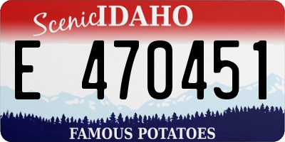 ID license plate E470451