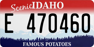 ID license plate E470460