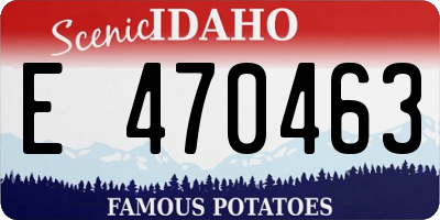 ID license plate E470463