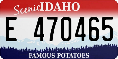 ID license plate E470465