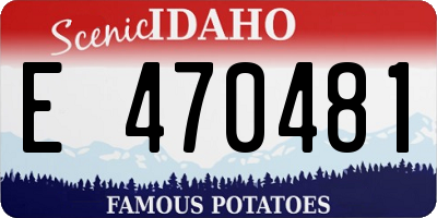 ID license plate E470481