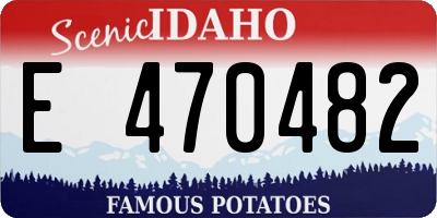 ID license plate E470482