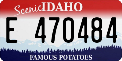 ID license plate E470484