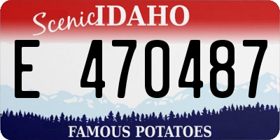 ID license plate E470487