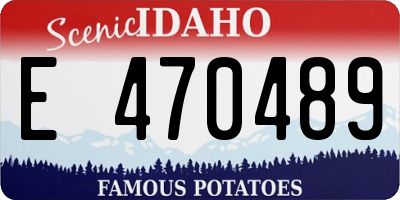 ID license plate E470489