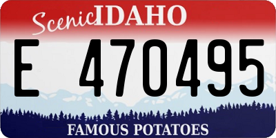 ID license plate E470495