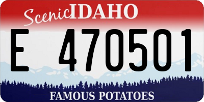 ID license plate E470501