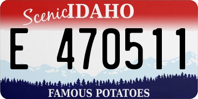 ID license plate E470511