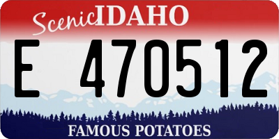 ID license plate E470512