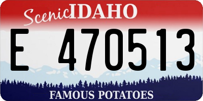 ID license plate E470513