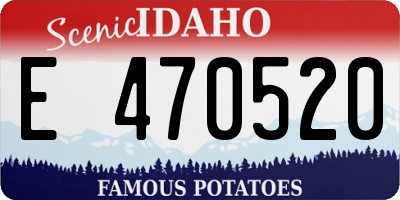 ID license plate E470520