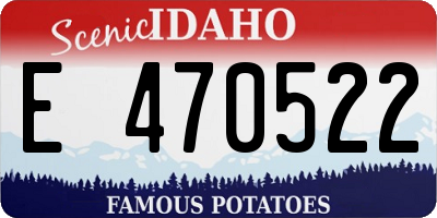 ID license plate E470522