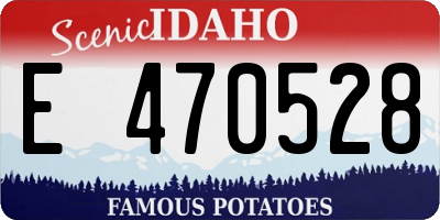 ID license plate E470528